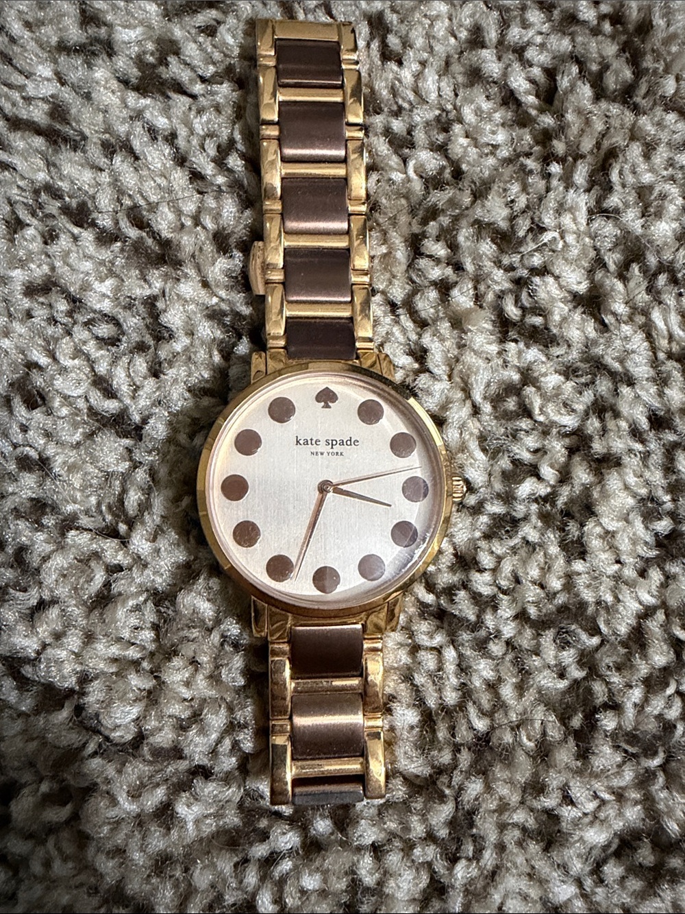 Kate Spade Gold and Brown Polka Dot Bracelet Watch